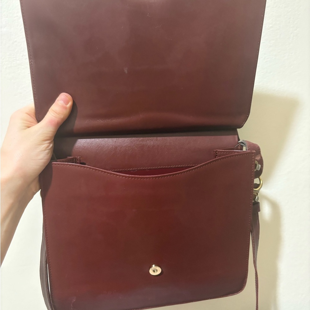 Cartier Burgundy Crossbody Bag with‎ Gold Accents - Picture 8 of 11